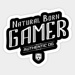 Natural Born GAMER Vintage style Sticker